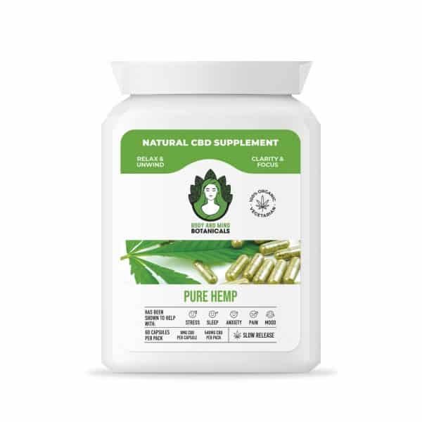 Organic Pure Hemp Powder Capsules – 60caps – 540mg