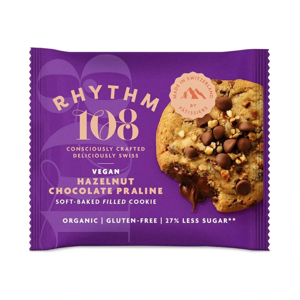 Rhythm 108 - Organic Soft-Baked Chocolate Hazelnut Praline Filled Cookie (50g)