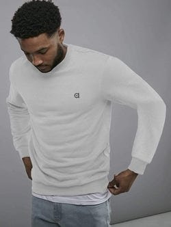 Altid
Crew Neck Organic Cotton Sweatshirt | Off White