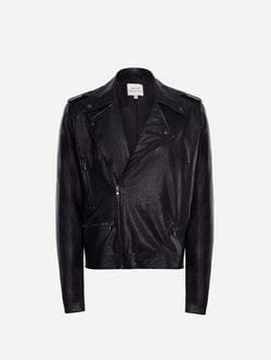 Will's Men's Vegan Leather Biker Jacket | Black
