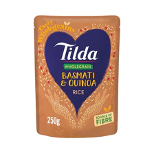 Tilda Microwave Rice. Wholegrain Basmati Rice Quinoa 250g