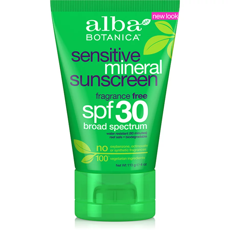 Alba Botanica Fragrance Free Sensitive Mineral Sunscreen SPF30 - 113g