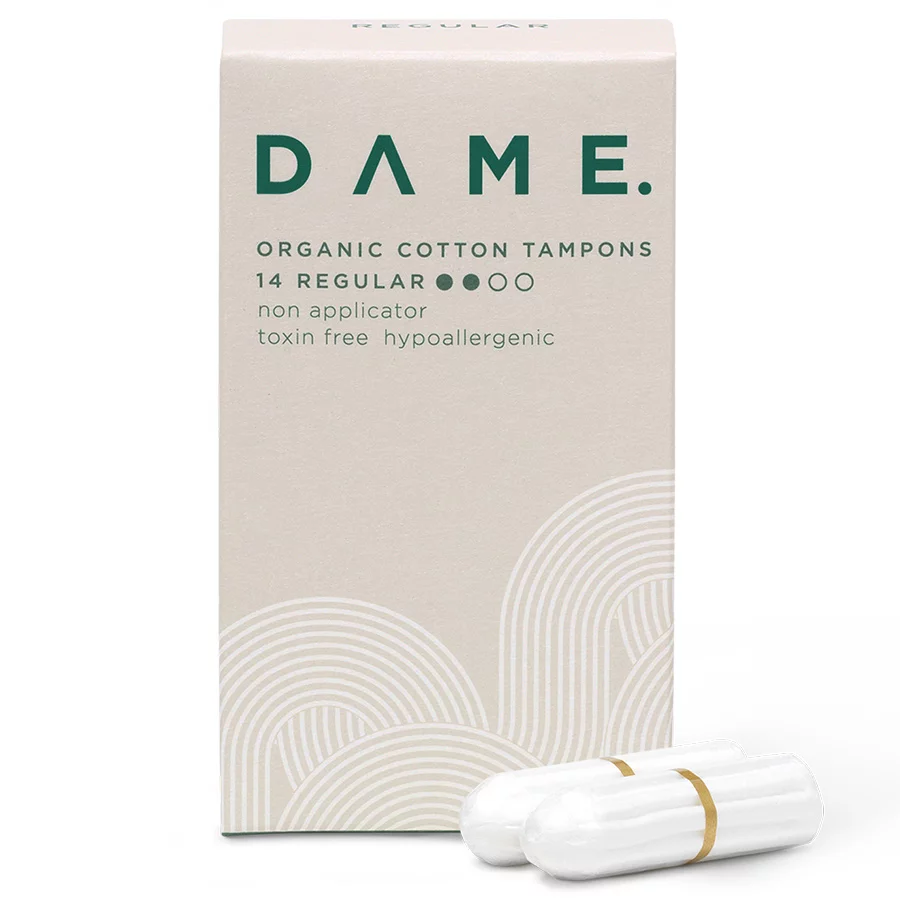 DAME Organic Cotton Tampons - Regular - Pack of 14