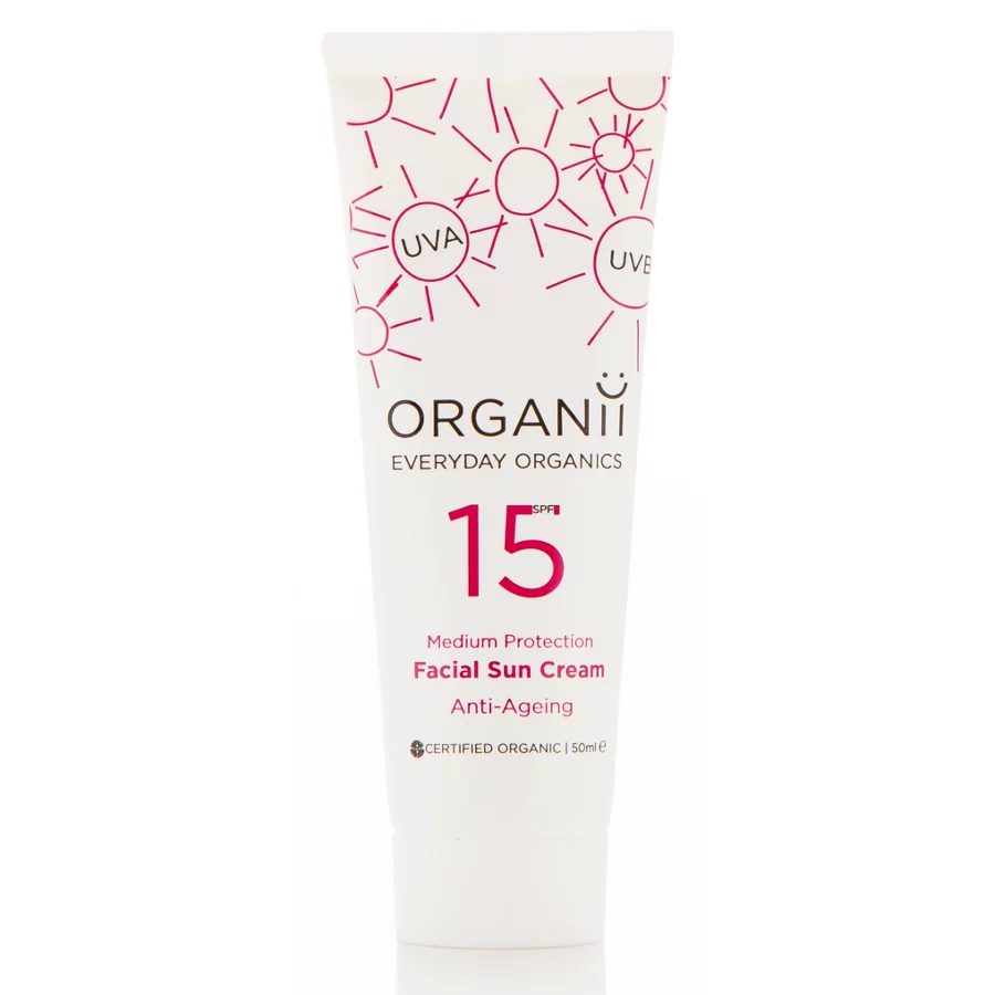 Organii SPF15 Anti Ageing Facial Sun Cream - 50ml