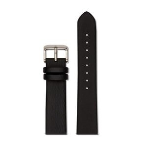 Black With Brushed Silver Buckle | 18mm