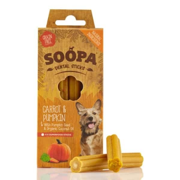 Soopa Dental Grain-free Senior Dog Treats - Carrot & Pumpkin