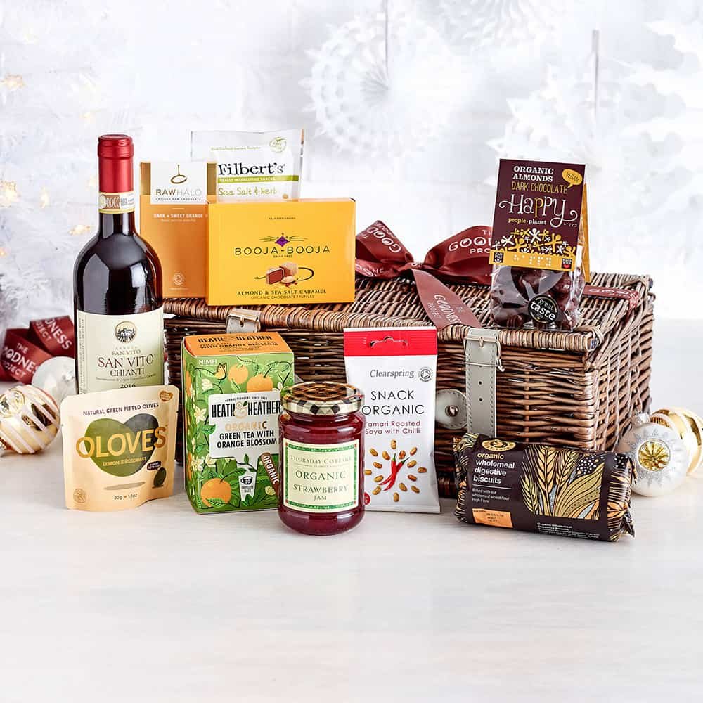 The Organic Red Wine Wicker Hamper