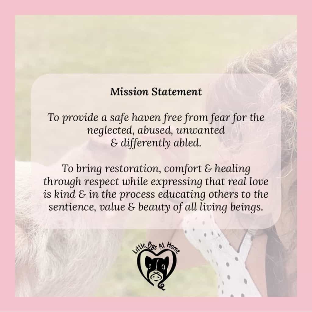 Little pigs at home mission statement